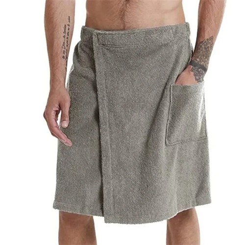 Men soft bathrobes shower wrap - bathrobes,