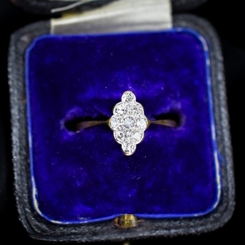 Antique diamond navette - antique,