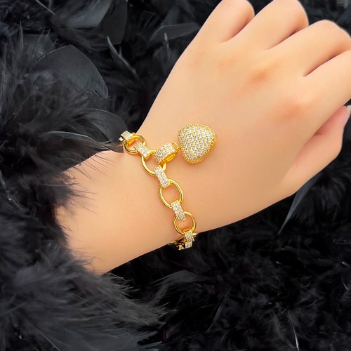 Noble yellow gold plated - yellow, heart