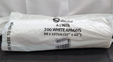 White Disposable Aprons - Roll of 200 - Non Sterile, High (packaging damaged)