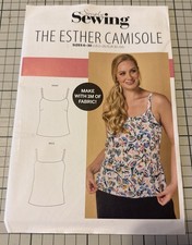 The Esther Camisole Top Blouse Sewing Pattern Size 6 - 30 Woven Fabric Uncut New