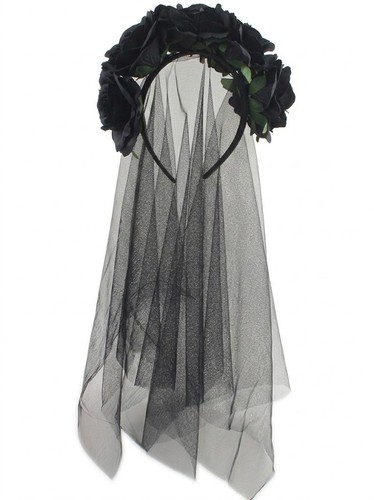 Halloween black gothic veil - halloween,