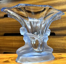 Art Deco Ice Blue Pressed