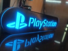 Playstation design USB LED Light Up Sign  desk lamp  Static Blue