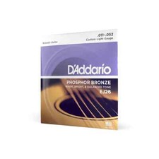 D'Addario EJ-26 Phosphor Bronze Custm Light 11/52 [EJ26] Acoustic Guitar Strings