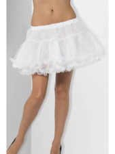 White Underskirt With Satin Band Ladies Fancy Dress Petticoat One Size