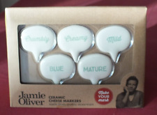 5 JAMIE OLIVER CERAMIC CHEESE MARKERS UNUSED IN BOX