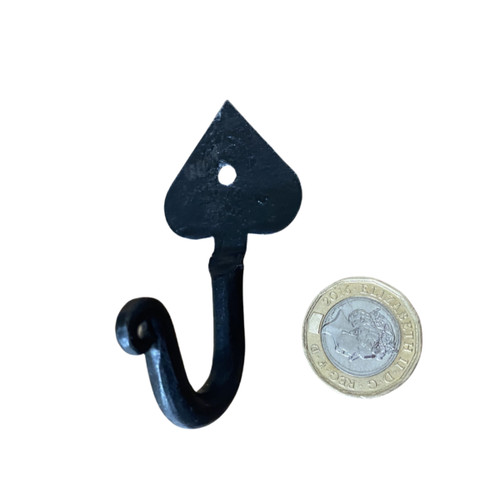 Hook black wrought iron - wrought, door