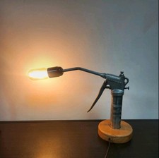 Wanner Grease Gun Lamp On Oak
