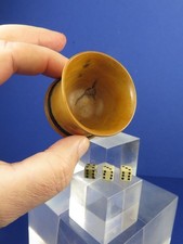 Vintage Treen Boxwood Dice Cup