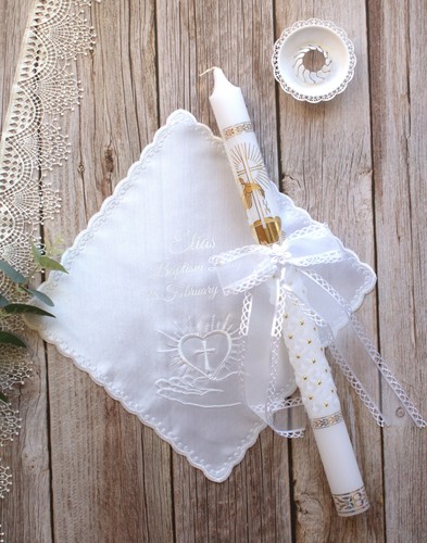 Christening candle and