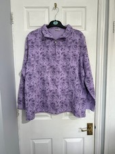 Damart purple floral 3/4 zip