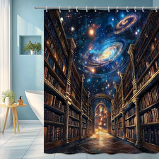 Galaxy Library Shower Curtain