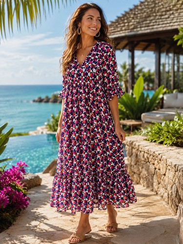 Banjanan maxi dress - dress, cotton