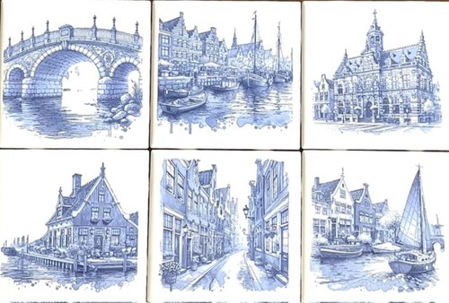 Blue and white delft - blue,