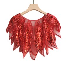 Women Sequin Shawl Mesh Lace
