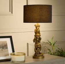 Gold Stacked Monkey Table Lamp