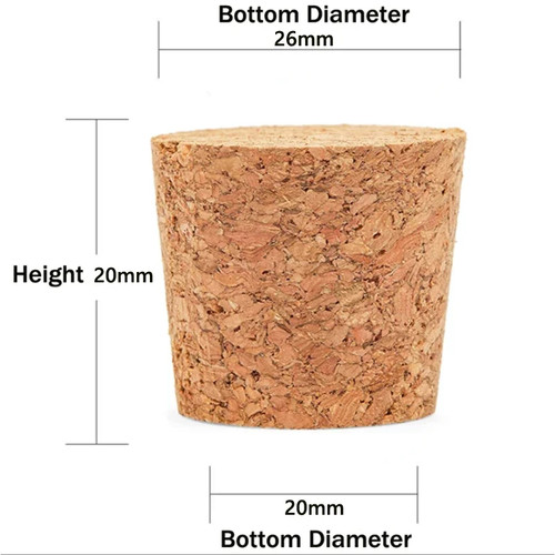 10x tapered cork plugs wooden - cork,
