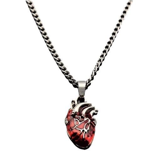 Anatomical heart necklace - anatomical,
