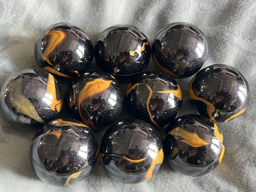 Large black glass yellow - 1x,