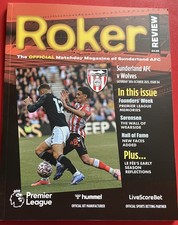 Sunderland v  Wolverhampton Wanderers 18/19/25 programme  and team sheet 