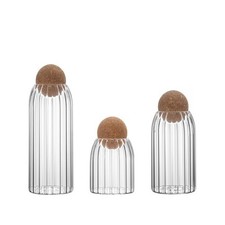 3Pcs Glass Storage Container