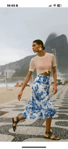Zara blue printed - printed, midi
