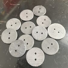 12 Vintage Lead Buttons/ Curtain Weight