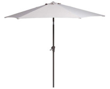 Marqee Crank & Tilt Beige Parasol inc Cast Iron Base