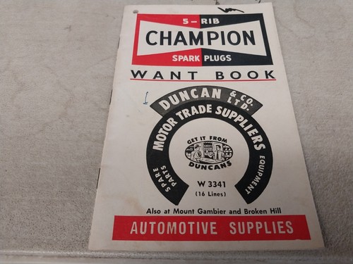 Champion spark plugs want book - spark,