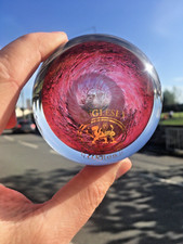 VINTAGE LAUGHARNE WELSH STUDIO GLASS RED SPECKLED ANGLESEY PEBBLE PAPERWEIGHT