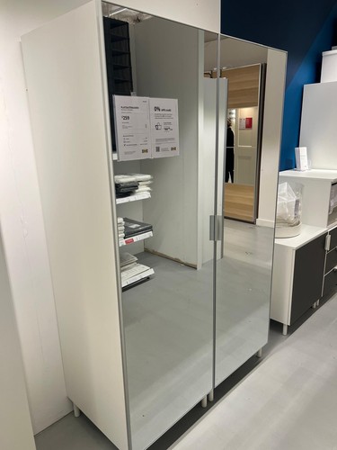 Wardrobe with mirrored doors - with,
