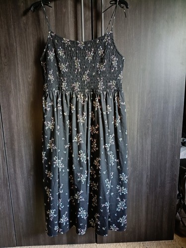 Black floral summer midi - black,