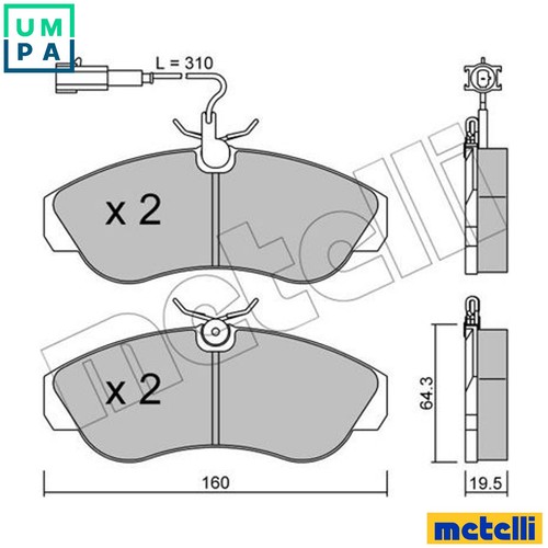 Brake pad set - disc,