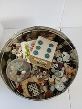 Tin Of Vintage Buttons