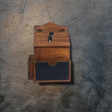 Wall Mount Mailbox Secured Postbox Sturdy Multipurpose Wooden Easy Installation