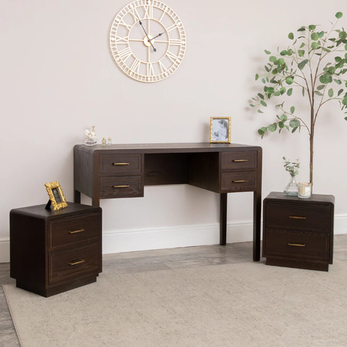 Dark wood drawer - wood, dressing
