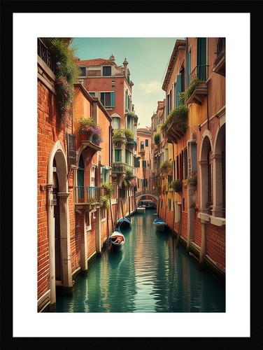 Intimate venice canals framed - venice,