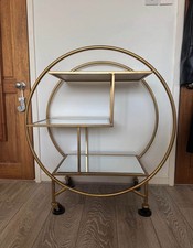 Gold Drinks Trolley | Vintage Drinks Cart | COLLECTION ONLY 