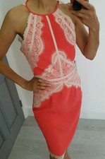 Lipsy Coral Bodycon Wiggle