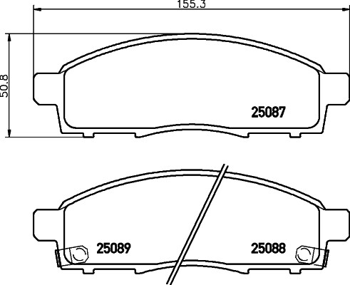 New brake pad set disc - new,