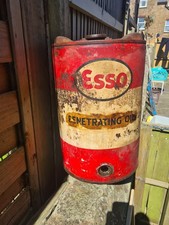 Vintage 50s Esso Oil Drum Nice