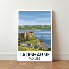 Laugharne, Wales Travel Poster