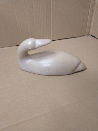 Soapstone carved bird duck - soapstone,