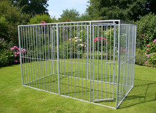 Sided galvanised dog pen - galvanised,