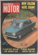 Modern Motor 1962 Aug Falcon XL Triumph Vitesse Dutch Monaco GP International Sc