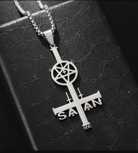 Satan inverted cross 666 - inverted,
