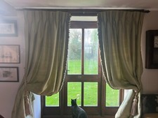 Sage Green & Gold Silk Tassel