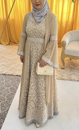 Beige embroidered - beige,