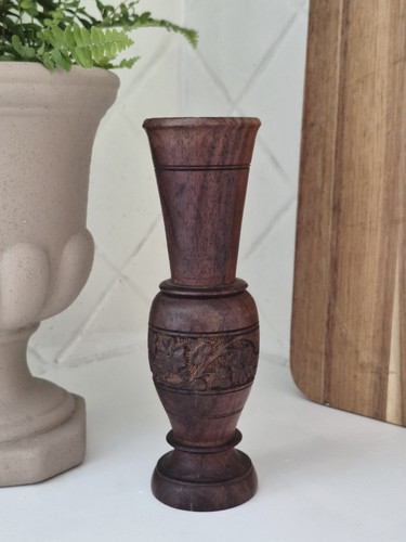 Vintage hand carved wooden - vintage,